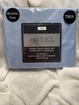 Spirit Linen House 3 Piece Twin Sheet Set Light Blue New Package Hotel Suite. Fixed Price $15.99.