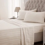 Sleep Zone Striped Cooling Sheets Set King Size - Fitted Flat & Pillowcase. Fixed Price $44.01.
