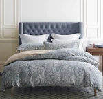 Sleepbella Duvet Cover Queen Size, 600 Thread Count Cotton Beige & Bluish Grey. Fixed Price $85.36.