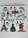 French Inspired Napkins- Whimsical Design Featuring The Eiffel Tower (20CT). Fixed Price $8.00.
