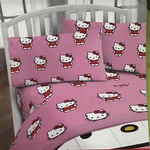 Jay Franco Twin Size Sheet Set 3 Pieces Kids Hello Kitty Pink Black. Fixed Price $51.04.