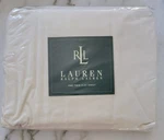 Nos - Vintage Lauren Ralph Flat Sheet Bone Colored Twin #1371. Fixed Price $68.00.