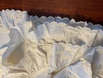 Ralph Lauren Bromley Lace Ivory/linen Ruffled Edge King Flat Sheet Niop. Fixed Price $129.99.