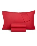 Home Design Easy Care Solid Microfiber 3-PC. Sheet Set, Twin Xl Red. Fixed Price $30.00.