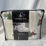 London Fog Home Premium Turkish Full Flannel Sheet Set Winter Cabin Cottage. Fixed Price $50.00.