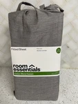 Room Essentials Cotton Blend Sateen Fitted Sheet Twin / Xl Heather Grey. Fixed Price $11.99.