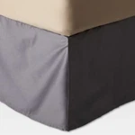 Gray Wrinkle-resistant Cotton Bed Skirt (full) Threshold. Fixed Price $29.99.