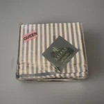Lauren Ralph Newburgh Stripe Blue Queen Flat Sheet 100% Cotton Vtg. Fixed Price $67.50.