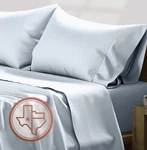 Texas Linen Co. Egyptian Cotton Queen Sheet Set, 800 Tc 4 Pc Light Blue. Fixed Price $64.99.