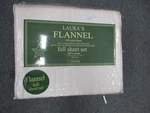 Lauras 100% Cotton Solid Flannel Set Cozy Deep Pocket Full White. Fixed Price $29.95.