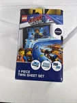 3PC Twin Flat & Fitted Sheet Lego Movie Cotton Pillow Case Set. Fixed Price $29.99.
