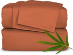 Soft Organic Bamboo California King Sheets Set - Terracotta Color. Fixed Price $183.99.