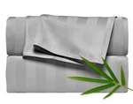 Pure Bamboo Sheets, Genuine 100% Organic Viscose Queen, Jacquard Silver. Fixed Price $175.69.