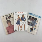 Vintage Simplicity Shirt Shorts Clothing Sewing Pattern Sheets Set Of 3. Fixed Price $29.99.