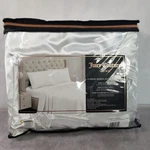 Juicy Couture Queen Satin Sheet Set 4 Piece Pure White. Fixed Price $45.00.
