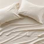 California King 400 Thread Count Percale Sheet Set Natural - Casaluna. Fixed Price $52.99.