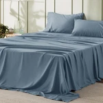 Bedsure Sheet Set - 4 Pieces Soft Size Queen, 17 Mineral Blue. Fixed Price $35.08.