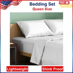 Texas Linen Co. 100% Organic Cotton Sheets Queen Size, 4 Pc White. Fixed Price $42.52.