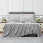 Kirkland Signature 100% Cotton 680 Thread 6-P Sheet Set King Alloy Gray Repacked. Fixed Price $79.99.