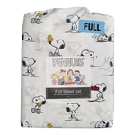 Berkshire Blanket & Home Co. Peanuts Sheet Set (white - Dog With Red Bowl, (full. Fixed Price $49.95.