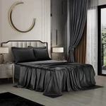 Aimay 6 Piece Satin Bedding Sheet Set Queen Black Deep Pocket 1800 Ser. Fixed Price $62.29.