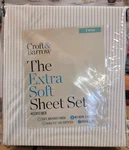 Croft & Barrow The Extra Soft Sheet 3PC Twin Set Gray Stripes - New!. Fixed Price $19.99.