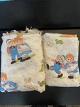 Raggedy Ann Andy Bob Merrill Pacific Twin / Full Bedspread Blanket Flat Sheet. Fixed Price $40.00.