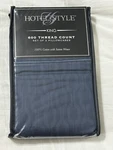 Hotel Style Cotton Sateen Pillowcases Navy Tonal King 600 Thread Count #60216. Fixed Price $16.99.