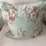 Rachel Ashwell Shabby Chic Couture Manor Floral Rose Indigo Linen Pillow Cover. Fixed Price $125.00.