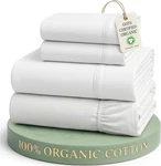 Lane Linen 100% Organic Cotton King Size Sheets Set, Soft & Comfy All Season Bre. Fixed Price $66.66.