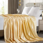 Counfeisly Satin Flat Sheet, Luxury And Silky Soft Bed Top Full, Gold. Fixed Price $31.68.