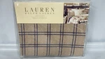 Ralph Lauren Surrey Garden Tattersal Purple Tan Queen Flat Sheet 100% Cotton New. Fixed Price $79.95.