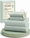 Lane Linen 100% Organic Cotton California King Sheets Set, 4-PIECE Pure. Fixed Price $76.41.