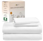 Soft 100% Cotton Full Bed Set 4 Piece Sateen Weave Cooling With .... Fixed Price $50.50.
