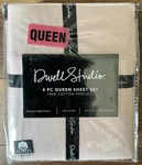 Dwell Studios 100% Cotton Queen Bed Sheet Pink Pearl Blush New. Fixed Price $41.30.