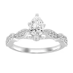Ladies Engagement Ring Semi Mount 0.25CT Round Natural Diamond 14K White Gold. Fixed Price $799.00.