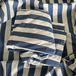 Ralph Lauren Twin Sheet Set Blue White Stripe Fitted & Flat Home Collection. Fixed Price $66.95.