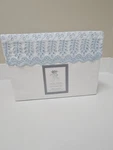 Rachel Ashwell Scalloped Embroidered Blue Eyelet Trim Twin Sheet Set Cotton New. Fixed Price $69.95.