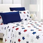 American Home Collection Deluxe 6 Piece Printed Sheet Set Of Brushed Fabric King. Fixed Price $29.99.