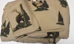 Kimlor Mills Queen Sheet Set & 2 Pillowcases Elk Hunting. Fixed Price $45.00.