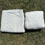 Simply Shabby Chic Blush Beauty King Size 2-PIECE Sheet Set Green Pink Rosebuds. Fixed Price $164.95.