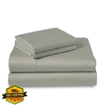 Pizuna Rv Queen Sheets Silver, 400 Tc Long Staple Cotton Sateen Deep Pocket. Fixed Price $110.43.