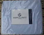 Poppy & Fritz Twin Printed Pattern Percale Cotton Sheet Set Oxford Blue Stripe. Fixed Price $29.99.