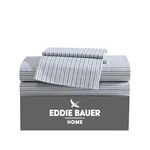 Queen Cotton Percale Sheets Set Crisp Cool Ticking Stripe Navy Eddie Bauer Home. Fixed Price $89.99.