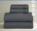 Queen Gray Solid Sheet Set For Adults, Machine Wash & Tumble Dry. Fixed Price $29.95.