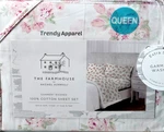 Shabby Chic Farmhouse,rachel Ashwell,pink & White Floral Queen Sheet Set, Cotton. Fixed Price $62.00.