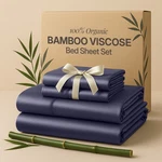 4PC Set 100% Bamboo Viscose Cooling Deep Pocket Luxury Soft Bed. Fixed Price $67.99.