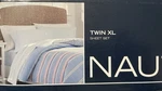 Nautica Destin Sheet Set Twin Xl Blue Pillowcase Fitted & Flat Cotton New. Fixed Price $39.95.