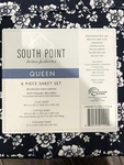 South Point Home Fashions 6-PIECE Queen Sheet Set, 100% Microfiber Navy Floral. Fixed Price $35.00.