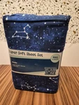 Your Zone Size Full Sheet Set 100% Polyester Microfiber Blue Constellations. Fixed Price $11.00.